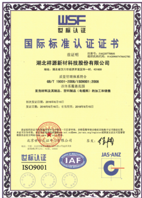国际标准认证证书
